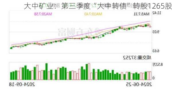 大中矿业:关于实施权益分派期间“大中转债”暂停转股的公告